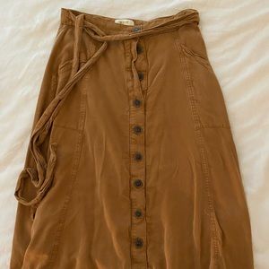 Maeve by Anthropologie soft mustard skirt